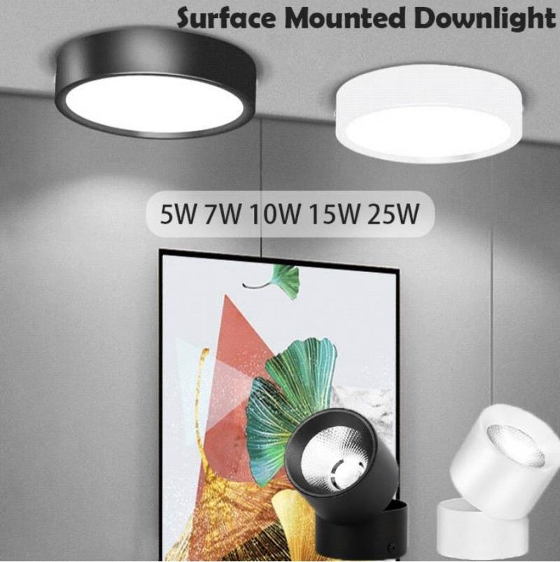 Deckenleuchte, LED-Downlight, Aufbau-Downlight, ultradünnes dreifarbiges Panel-Licht, verstellbarer Winkel, LED-Downlight LXY 10 W DOWNLIGHT schwarz Deckenleuchte, LED-Downlight, Aufbau-Downlight, ultradünnes dreifarbiges Panel-Licht, verstellbarer Winkel, LED-Downlight LXY 10 W DOWNLIGHT schwarz von Joom DACH