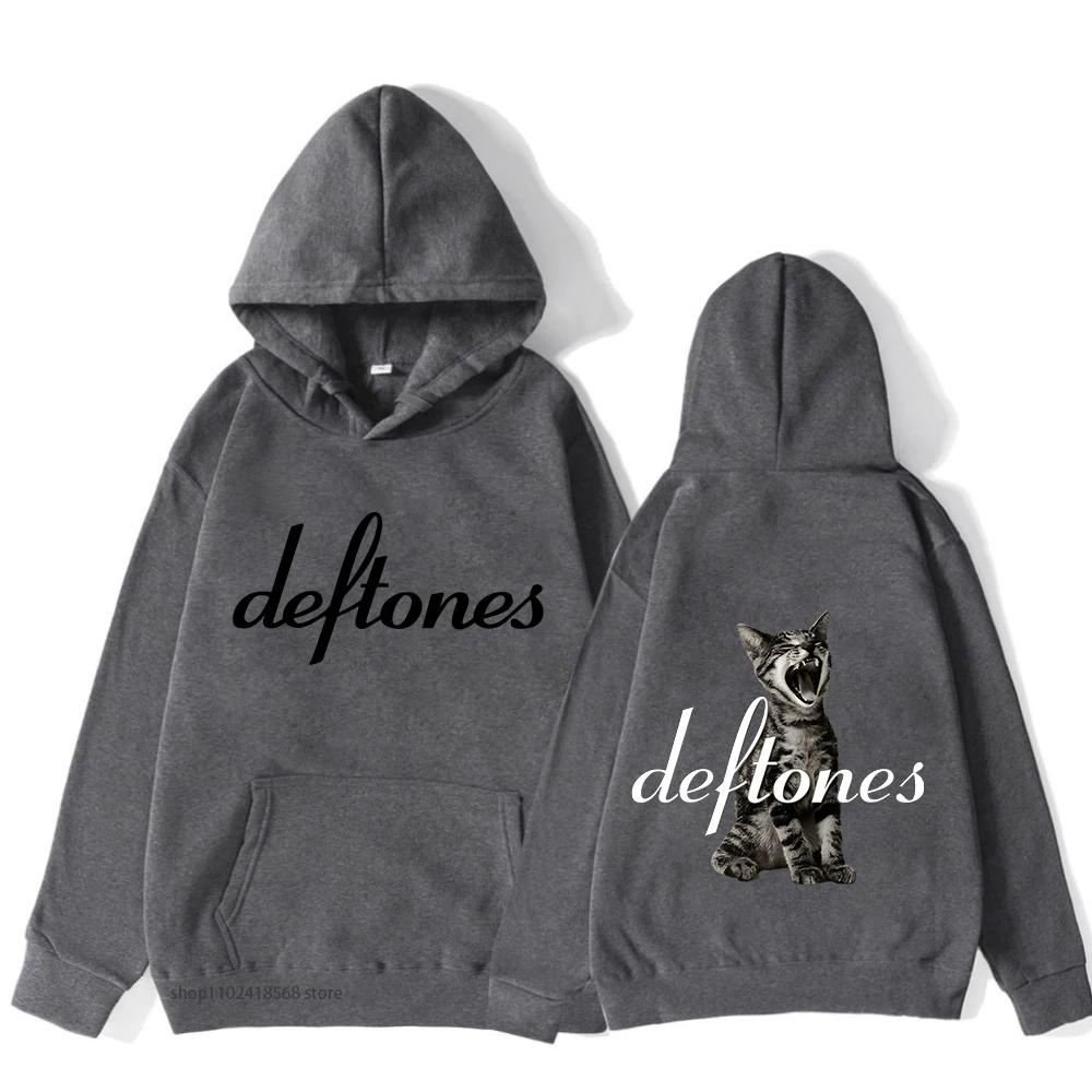 Deftones Kapuzenpullover Herren Around The Fur Tour Band Sweatshirt Damen Retro Grunge Streetwear Unisex Langarm Kleidung L von Joom DACH