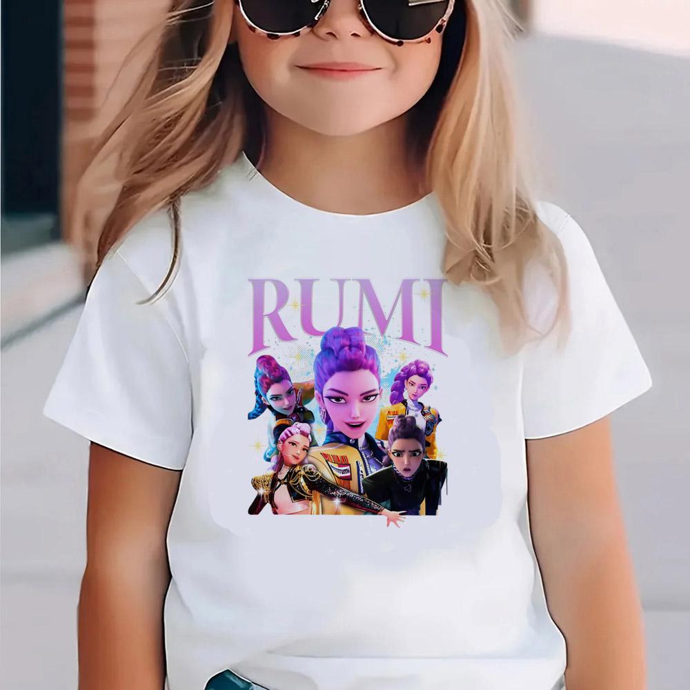 Demon Hunters Reine Baumwolle Kinderbekleidung Kurzarm T-Shirt Niedliches T-Shirt Harajuku T-Shirt für Jungen Mädchen 130 von Joom DACH