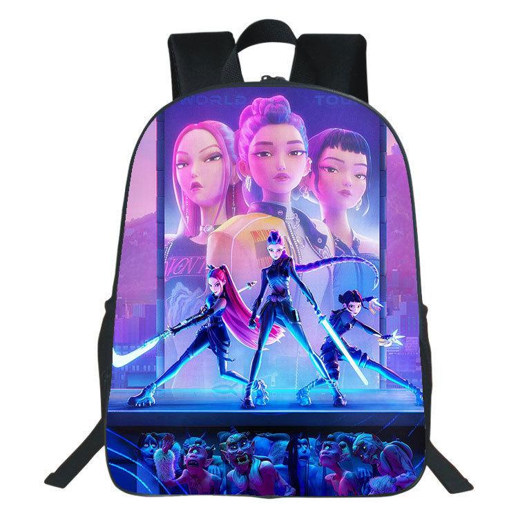Demon Hunters Studenten- & Kinder 40CM Rucksack - KPop Jägerin Doppel-Schultertasche 40cm von Joom DACH