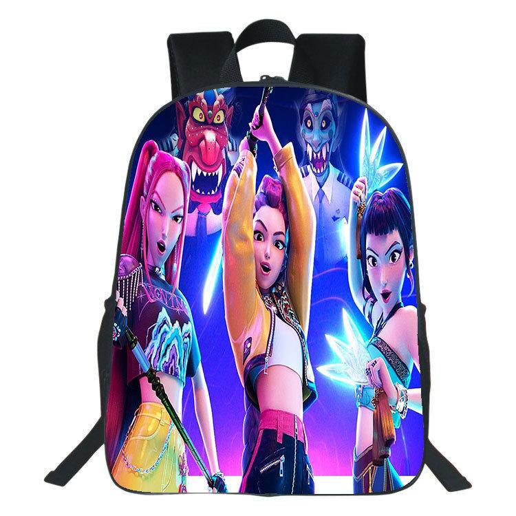 Demon Hunters Studenten- & Kinder 40CM Rucksack - KPop Jägerin Doppel-Schultertasche 40cm von Joom DACH