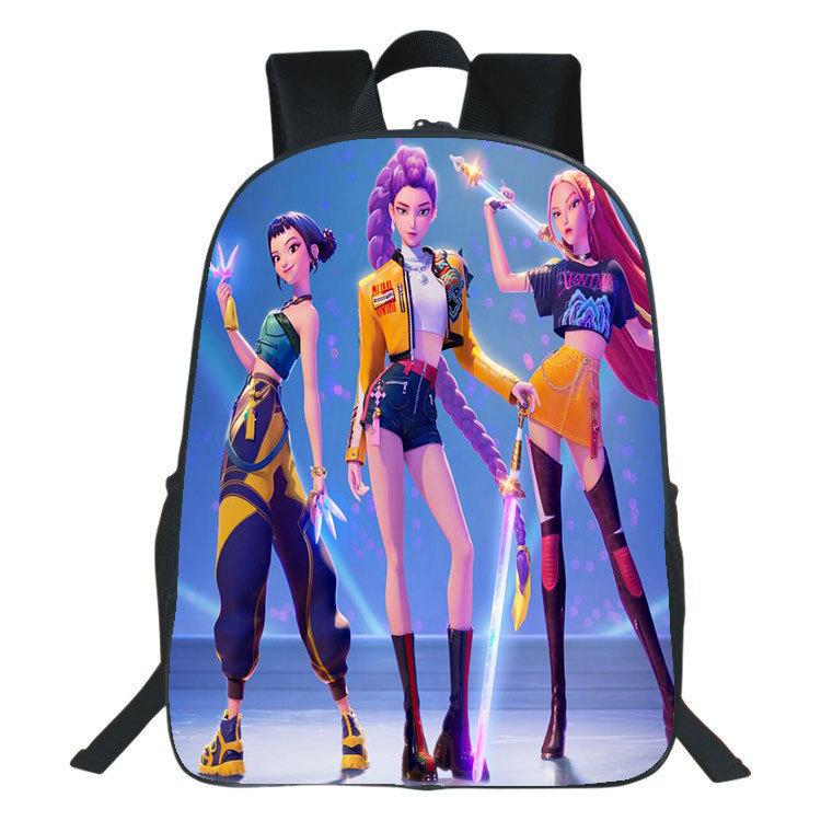 Demon Hunters Studenten- & Kinder 40CM Rucksack - KPop Jägerin Doppel-Schultertasche 40cm von Joom DACH