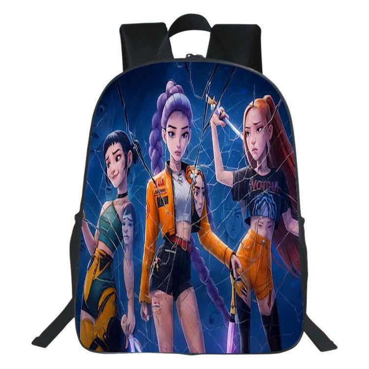 Demon Hunters Studenten- & Kinder 40CM Rucksack - KPop Jägerin Doppel-Schultertasche 40cm von Joom DACH