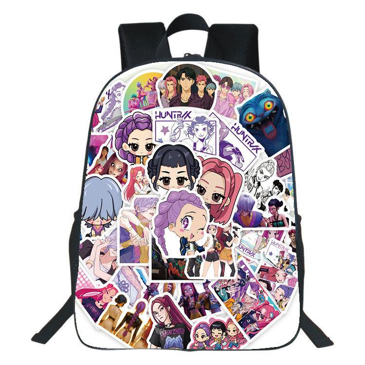 Demon Hunters Studenten- & Kinder 40CM Rucksack - KPop Jägerin Doppel-Schultertasche 40cm von Joom DACH