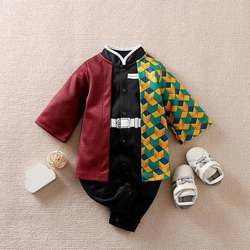 Demon Slayer Cosplay Kostüm Baby Kleidung Kinder Cartoon Anime Strampler Junge Mädchen Chrismats Halloween Baby Cosplay Colthes Säugling Baby Overall Overalls 80 von Joom DACH