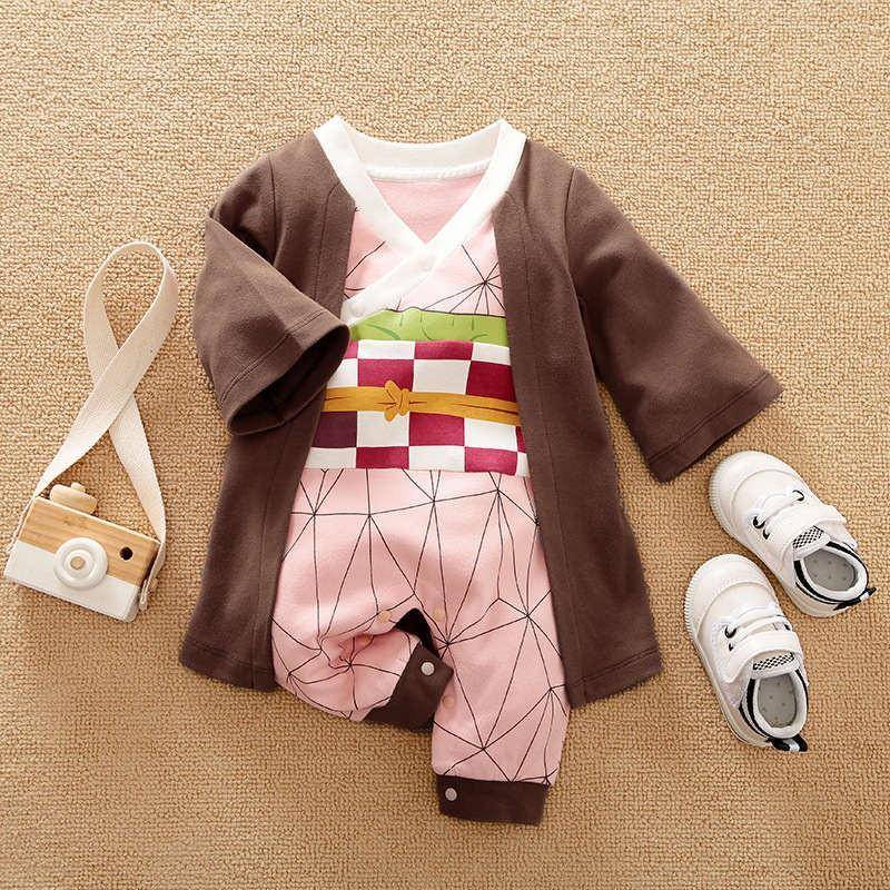 Demon Slayer Cosplay Kostüm Baby Kleidung Kinder Cartoon Anime Strampler Junge Mädchen Chrismats Halloween Baby Cosplay Colthes Säugling Baby Overall Overalls 80 von Joom DACH