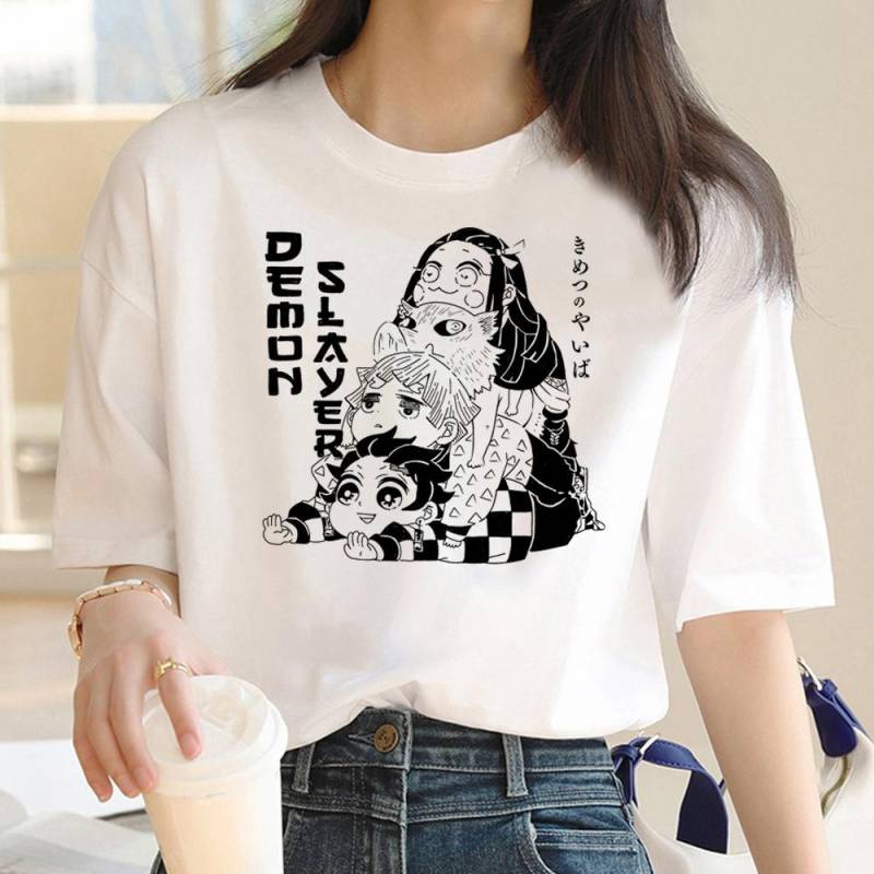 Demon Slayer Kimetsu No Yaiba T-Shirts Damen Grafik Harajuku Manga T-Shirts Mädchen Japanische Streetwear Y2K Kleidung XS Demon Slayer Kimetsu No Yaiba T-Shirts Damen Grafik Harajuku Manga T-Shirts Mädchen Japanische Streetwear Y2K Kleidung XS von Joom DACH