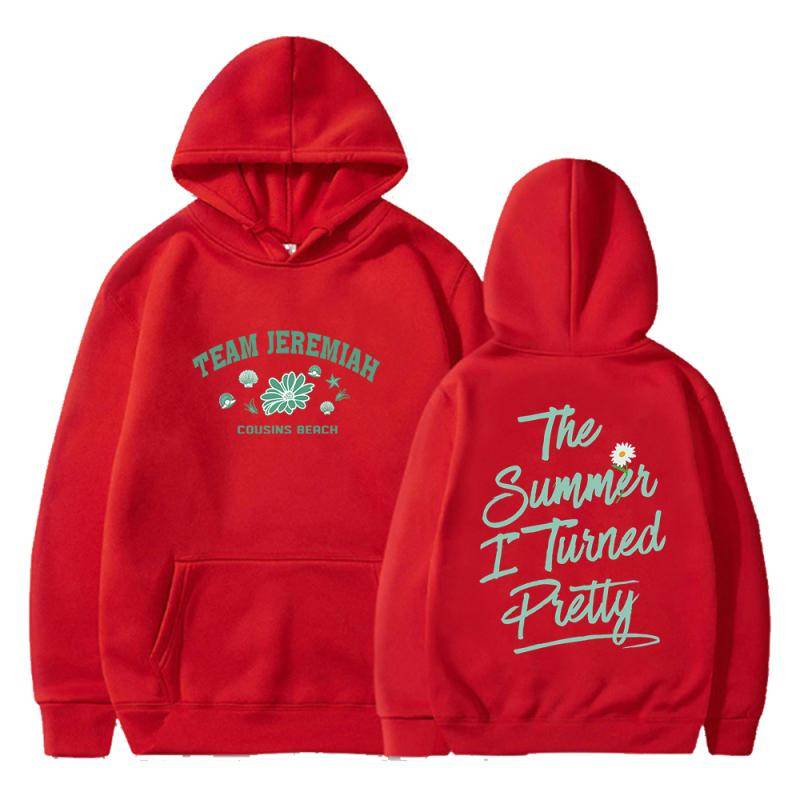 Der Sommer, in dem ich hübsch wurde 2023 Cousins ​​Beach Merch Team Jeremiah Conrad Hoodie Langarm Sweatshirts Männer Frauen Kleidung M rot von Joom DACH
