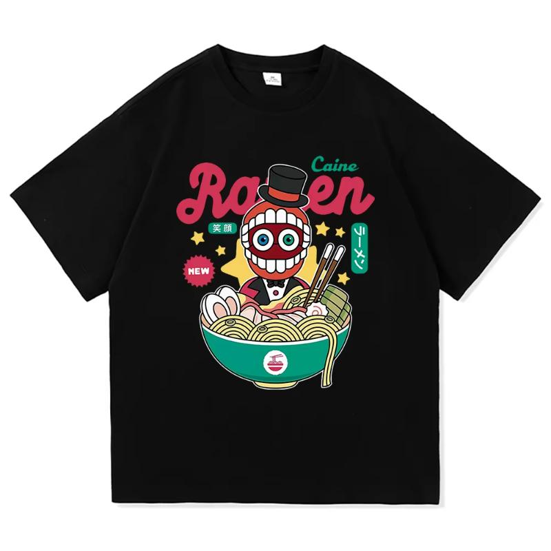 Der erstaunliche digitale Zirkus Jax Ramen T-Shirt Mode Frauen Caine Pomni T-Shirt Unisex Niedliches Kaninchen Nudeln Baumwoll-Tees Shirts M von Joom DACH