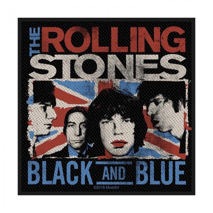 Der schwarz-blaue gewebte Aufnäher der Rolling Stones One Size schwarz von Joom DACH