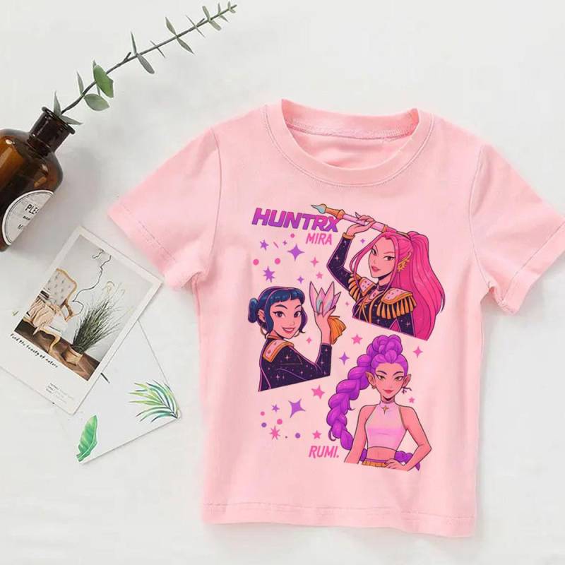 Derpy Tiger Kpop Demon Hunters Shirt für Kinder Baby Mädchen Junge T-Shirt Niedlich Tiger Cartoon Kleidung 2025 Heißer Filmdruck Weich 130 von Joom DACH