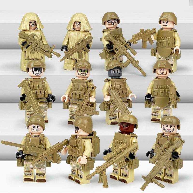 Desert Specia Force Soldaten SWAT Gun Waffe Minifigur Blöcke Ziegel Sets Klassische Waffen Modellbausätze Kinder Bildungsspielzeug von Joom DACH