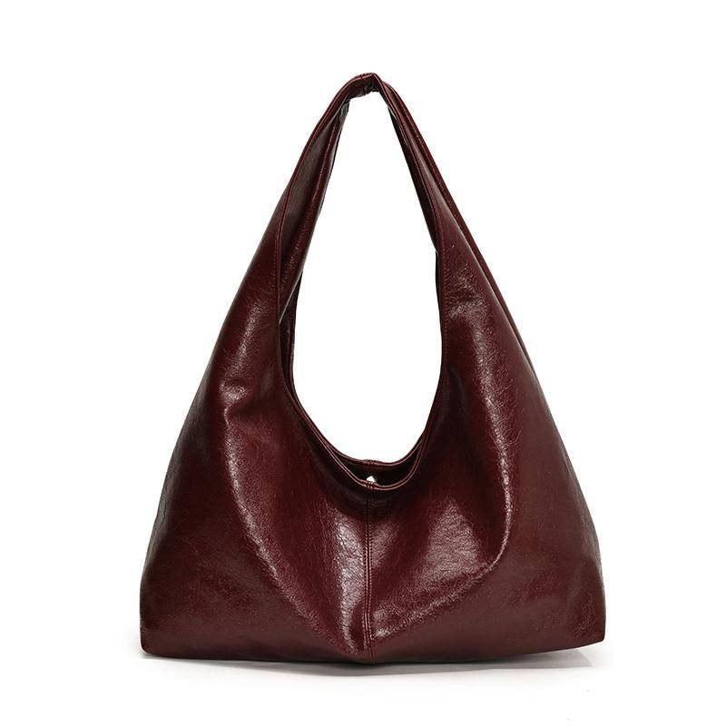 Design Große Hobo-Unterarmtaschen aus PU-Leder für Damen im Winter, Umhängetasche für Damen, neuer Trend 2025, Y2K, Handtaschen und Geldbörsen rot von Joom DACH