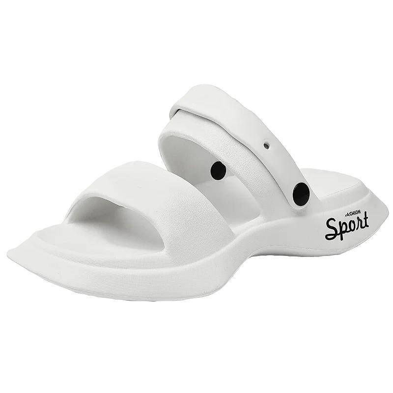 Design Outdoor Sandalen Strand Freizeitschuhe Weiche Pantoletten Damen Flip-Flops Hausschuhe Hohe Qualität 2025 Sommer Herren Hausschuhe 40-41 weiß von Joom DACH