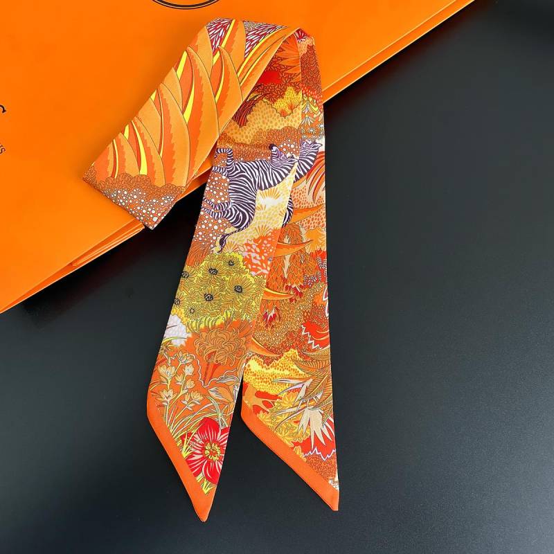 Design Zebra In Blumen Frauen Schal Luxus Seidenschal Mode Haar Stirnband Foulard Dünne Tasche Schals Halstuch von Joom DACH