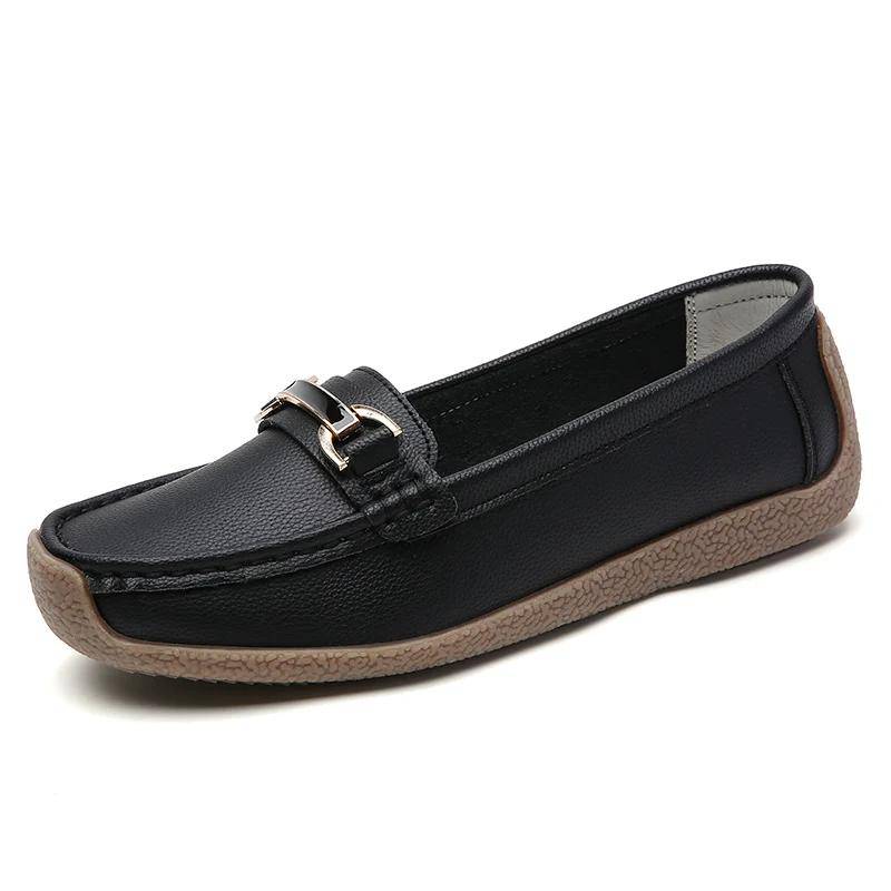 Designer Damenschuhe Leder Slipper Ballerinas für Damen Loafer Mokassins Luxusmarke Sneakers für Damen Übergröße 35-42 36 von Joom DACH