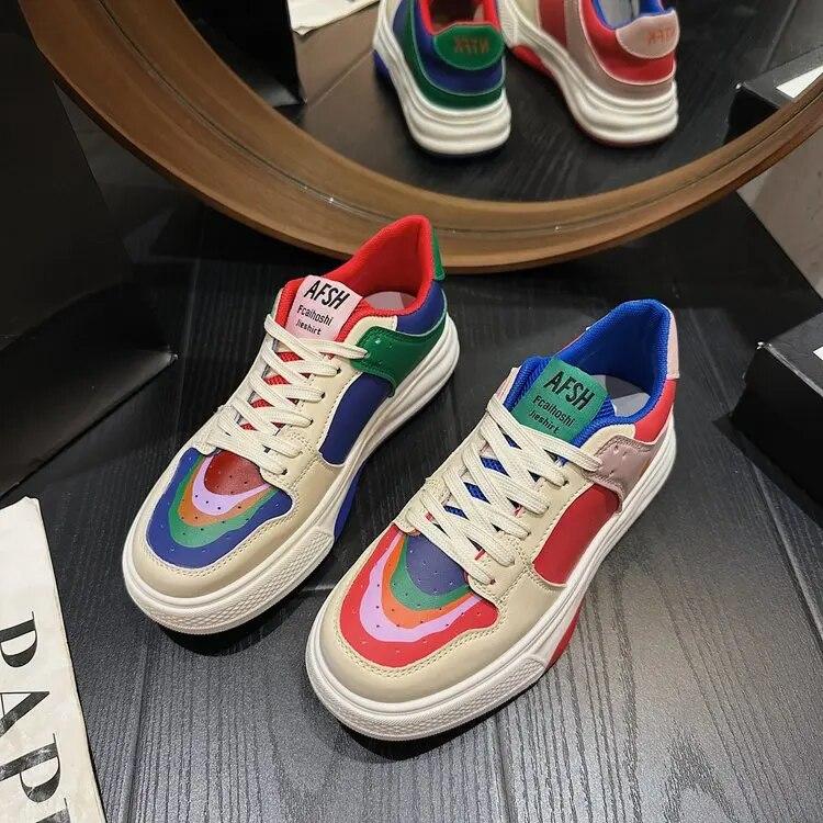 Designer Mandarin Duck Damen Plateau Laufschuhe Damen Tennisschuhe Damen Walking Chunky Sneakers Casual Vulkanisierte Schuhe 35 von Joom DACH