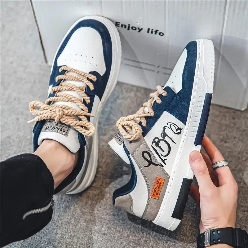 Designer Schuhe Herren Lässige Plateau Sneaker Schnür-Trainer Studenten Sneaker Herren Vulkanisierte Schuhe Zapatillas Hombre 44 von Joom DACH
