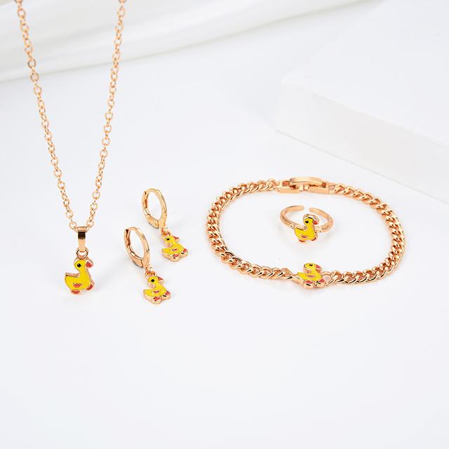 Designnew Süße Rote Kirsche 4-teiliges Mädchen Kinder Geschenk Süße Kinder Schmuck Set von Joom DACH