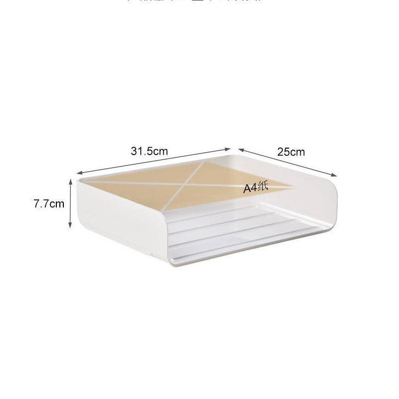 Desktop Datei Fach Organizer A4 Dokument Papier Organizer Rack Kunststoff Buch Regal Halter Büro Schreibwaren Lagerung Box 1pc weiß von Joom DACH