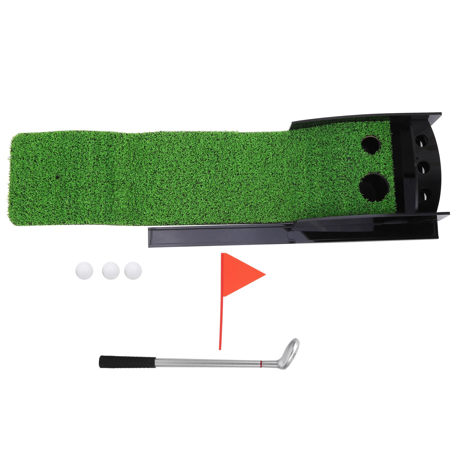 Desktop Golf Putting Green Kit Mini Tragbare Büro Geschenk Praxis Training Matte mit 1 Stift Putter von Joom DACH