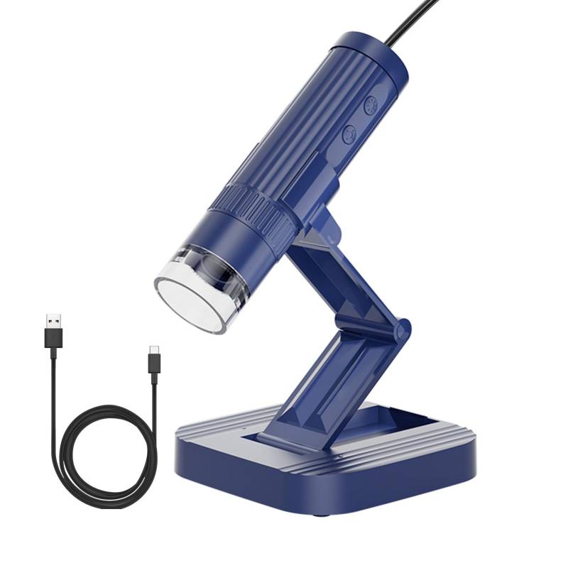 Desktop-USB-Mikroskop Handheld-Digitalmikroskop für Erwachsene Kinder Münzmikroskop 50X-1000X blau von Joom DACH