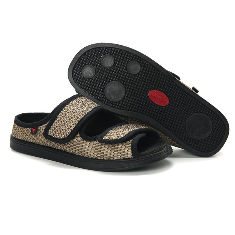 Diabetes-Schuhe für Damen und Herren, breite offene Zehensandalen, verstellbare Arthritis-Ödem-Hausschuhe für ältere Diabetes-Patienten 42 khaki Diabetes-Schuhe für Damen und Herren, breite offene Zehensandalen, verstellbare Arthritis-Ödem-Hausschuhe für ältere Diabetes-Patienten 42 khaki von Joom DACH