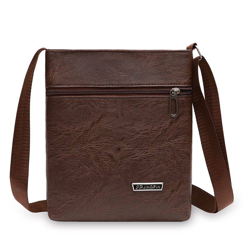 Diagonale Umhängetasche für Herren, modisch und lässig, für die Arbeit, zum Wechseln des Telefons, Herrentasche dunkelbraune von Joom DACH