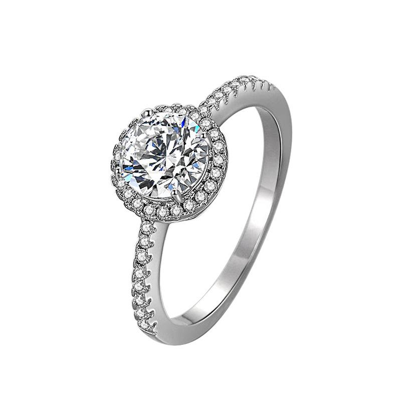 Diamant 925 Sterling Silber Ring für Damen Romantischer Luxus Hochzeitsschmuck für Paare Mode Silber Nasenring Liebe für Geschenk 4 von Joom DACH