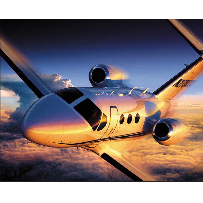 Diamant-Gemälde, Kreuzstich, 5D-Diamant-Stickerei, Mosaik-Muster, Flugzeug-Bild, Heimdekoration 20X30CM von Joom DACH