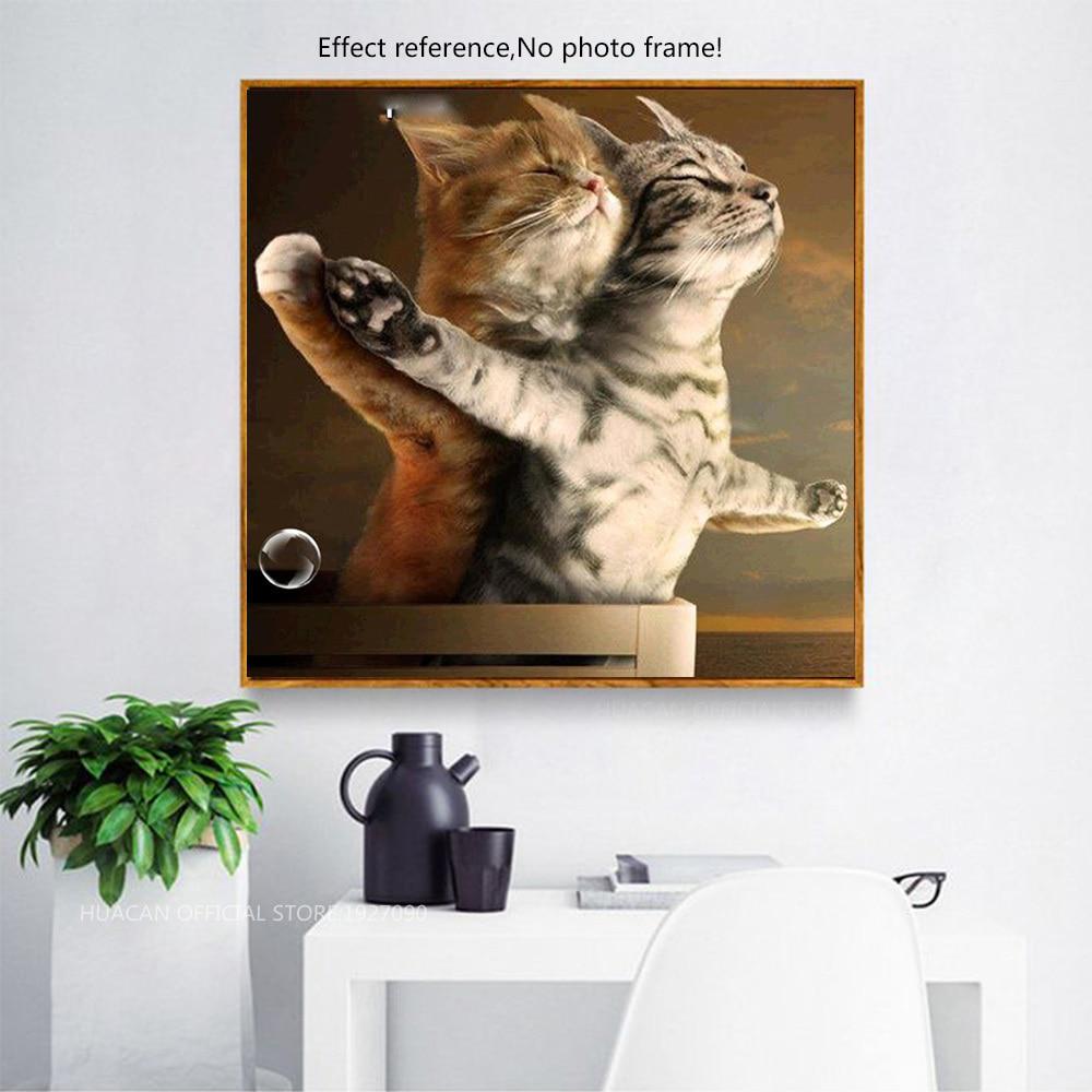 Diamant-Gemälde, volle Runde, Katze, Titanic, Diamant-Mosaik, Tier-Stickerei, Kreuzstich, Heimdekoration 30x30CM von Joom DACH