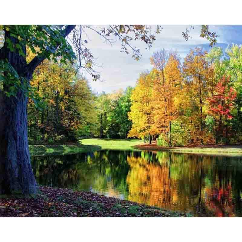 Diamant-Gemälde Bohrer Strass Diamant Stickerei Handarbeit schöne Herbst Bilder 30X40CM von Joom DACH