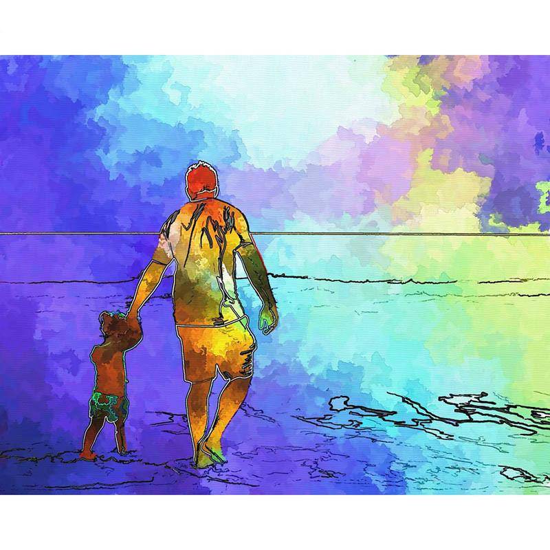 Diamant Gemälde Vater Sohn Full Drill Strass Kreuzstich Diamant Stickerei Handwerk Weihnachten 20X30CM von Joom DACH