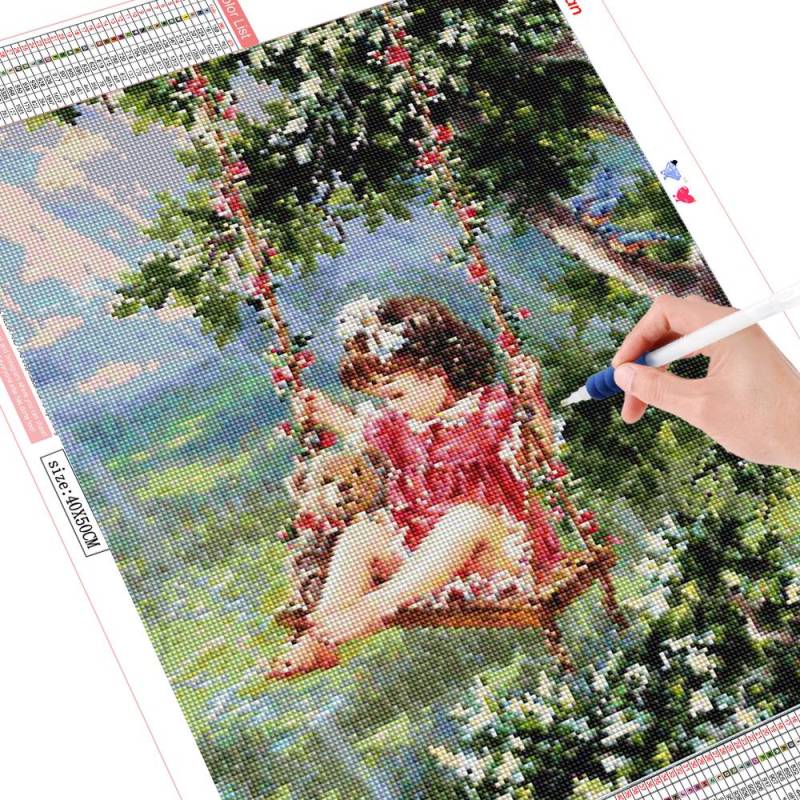 Diamant Kind Stickerei Porträt Diamant Malerei Ganze Runde Strass Bilder Kunst Home Decor 20X30CM von Joom DACH