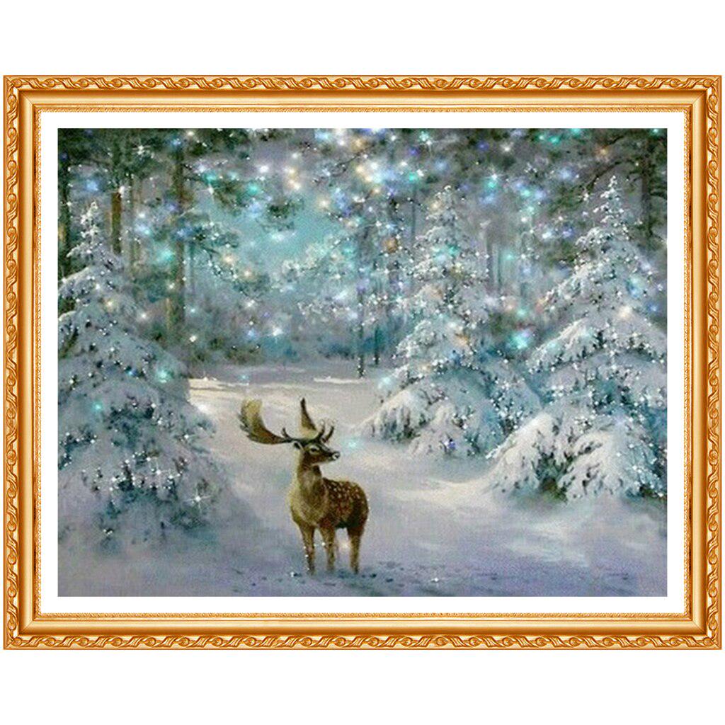 Diamant-Malerei, Bild von Strasssteinen, Weihnachten, Diamant-Stickerei, Kreuzstich, Heimdekoration 20X30CM von Joom DACH