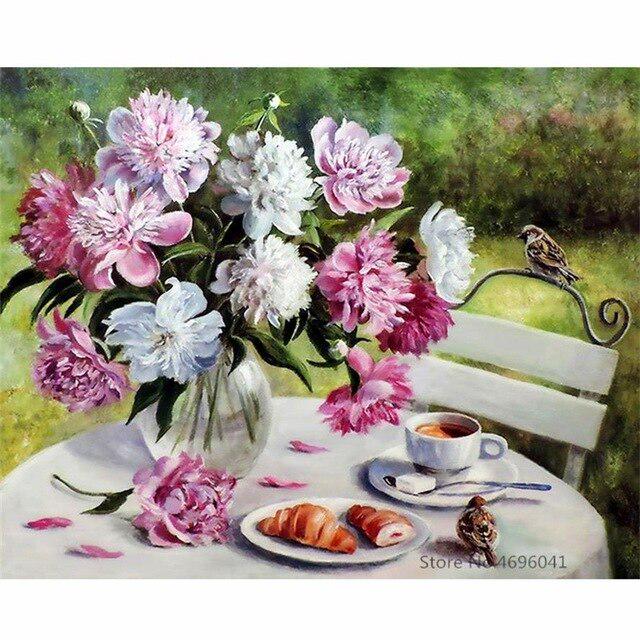 Diamant-Malerei, Blumen, Bild von Strasssteinen, Perlen, Stickerei, Gänseblümchen, Diamant-Mosaik-Sets 20X30CM von Joom DACH