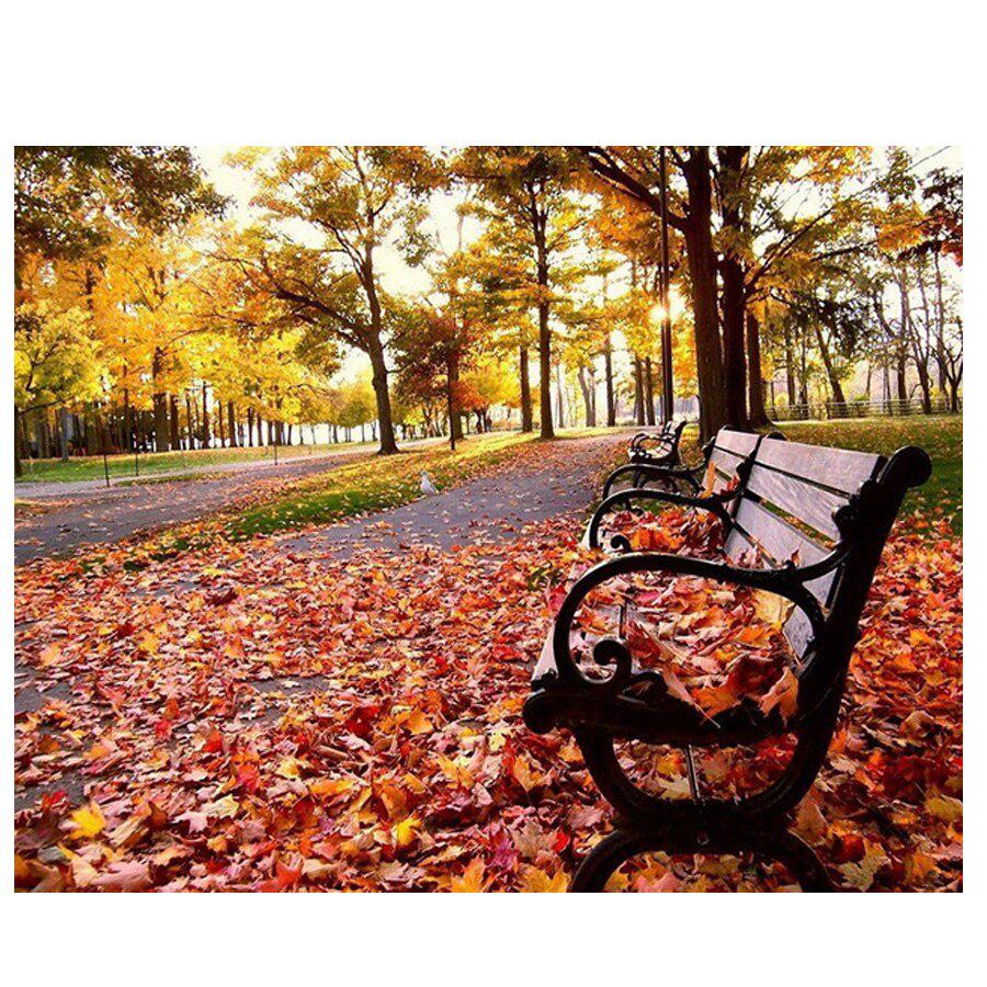 Diamant-Malerei Herbst Landschaft Mosaik Kits voller Runde Diamant Stickerei Wand Aufkleber Malerei 20X30CM von Joom DACH