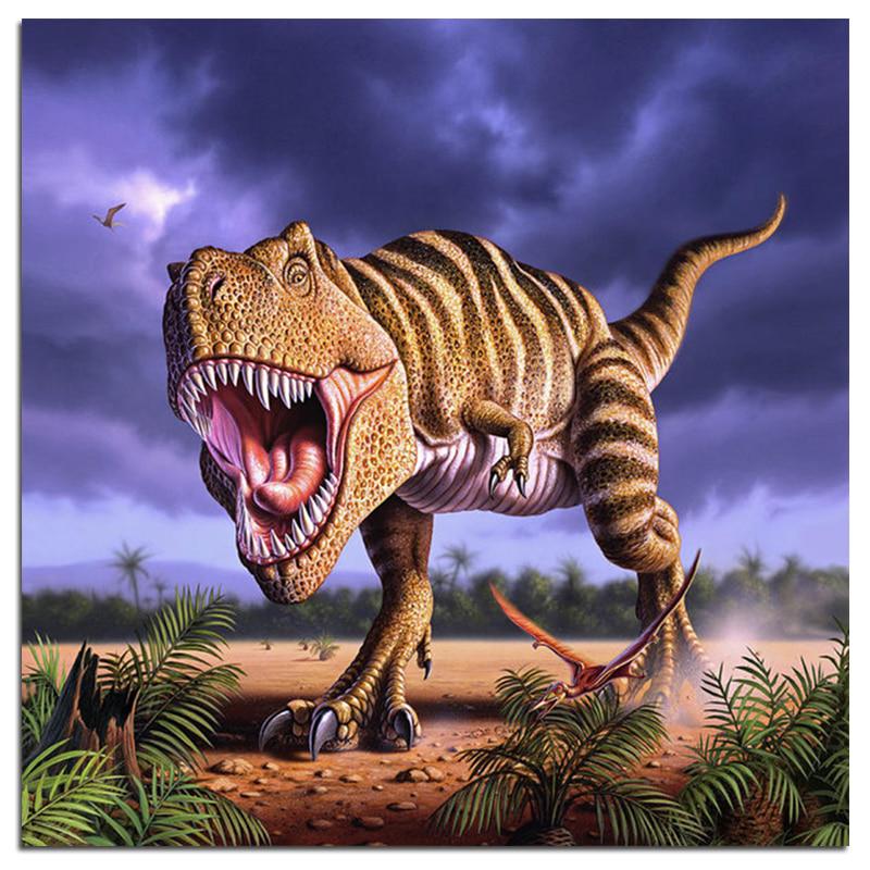 Diamant-Mosaik, Diamant-Stickerei, Tier, 5D-Diamant-Gemälde, Dinosaurier, Kreuzstich 30x30CM von Joom DACH