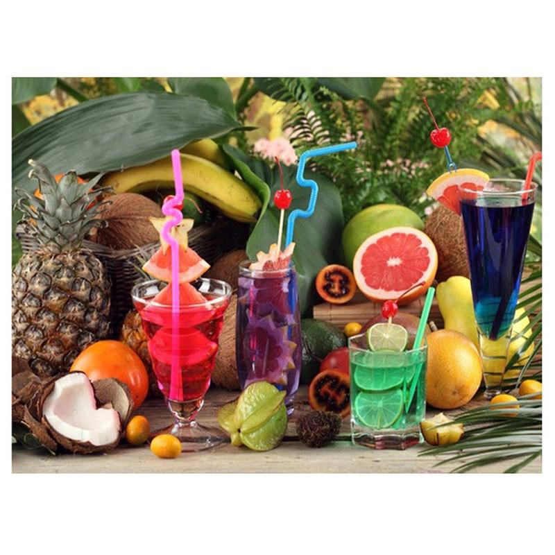 Diamant-Stickerei Essen Getränke Cocktail Obst 5D Diamant Malerei Strass Mosaik Aufkleber 20X30CM von Joom DACH