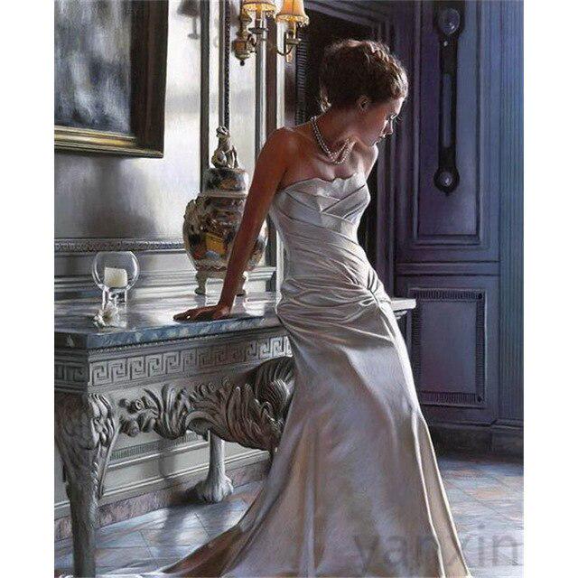 Diamant Stickerei Frau Diy voller Diamant Malerei Stich Kreuz Mosaik Bild abstrakte Home Art 20X30CM von Joom DACH