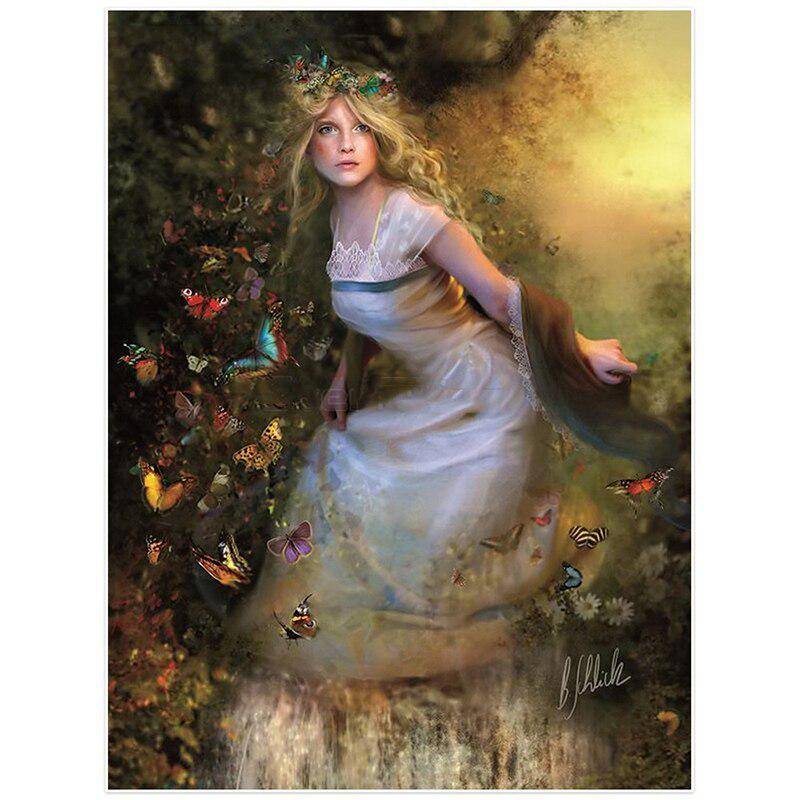 Diamant Stickerei Kreuzstich 5D DIY Diamant Malerei Schmetterling Mädchen Bild von Strass Diamant Mosaik Home Decor 40X50CM von Joom DACH