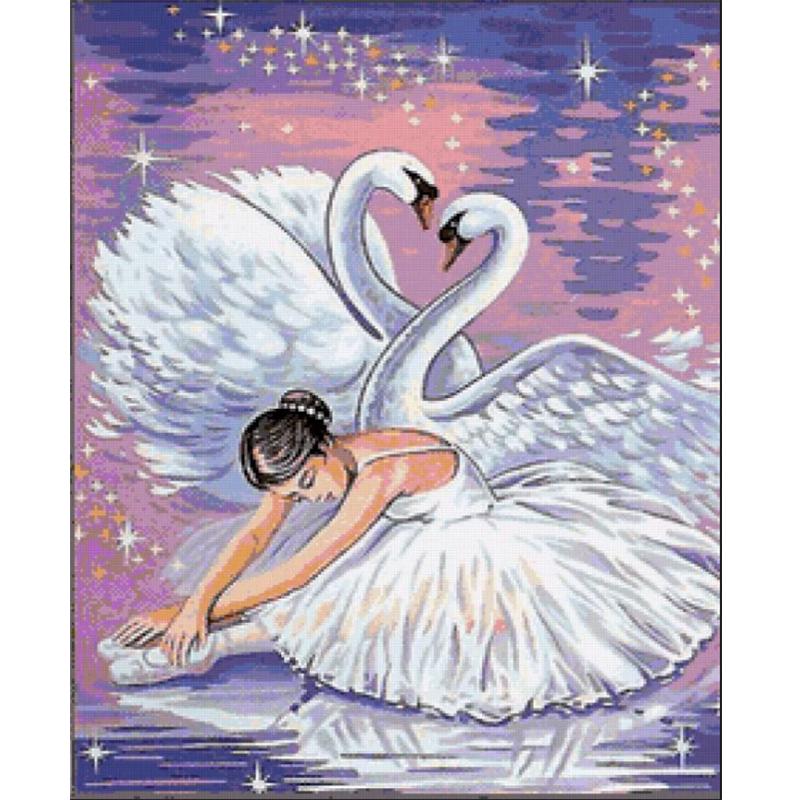 Diamant Stickerei Mosaik Malerei Kits Wand Kreuz Aufkleber Schwan Tanz Bild Home Decor 20X30CM von Joom DACH
