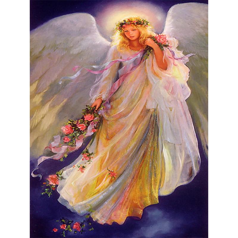 Diamant Stickerei Schutzengel 5D DIY Diamant Malerei voller Diamant Mosaik Bilder Home Decor 50X70CM von Joom DACH