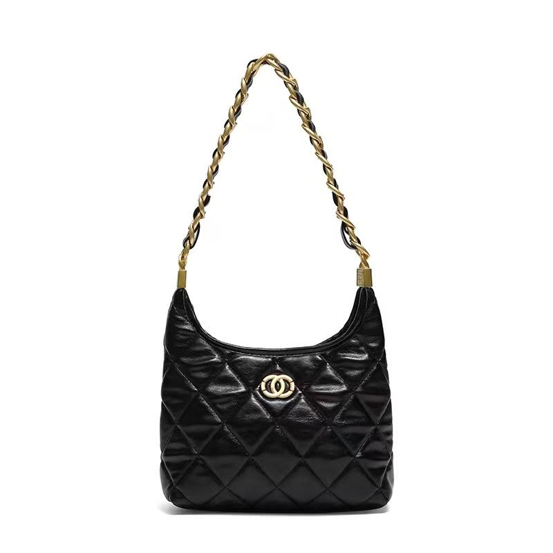 Diamantenförmige Ketten-Achseltasche für Damen, eine hochwertige Textur aus weichem Leder, große Kapazität, Einzelschultertasche für den Herbst Small von Joom DACH