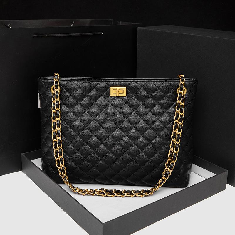 Diamantgittertasche Große Kapazität Damenhandtasche Kleine Duftkette Schultertasche Tägliche Umhängetasche von Joom DACH