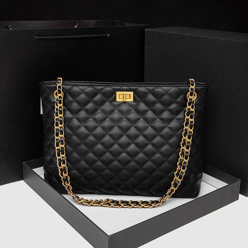 Diamantgittertasche Große Kapazität Damenhandtasche Kleine Duftkette Schultertasche Tägliche Umhängetasche von Joom DACH