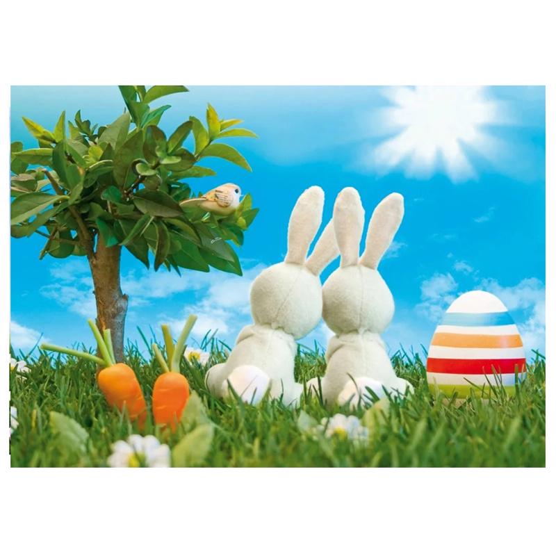 Diamantmalerei „Ostern Hase und Ei“ zum Selbermachen, Kreuzstich, Diamant mit Bild 30x30CM von Joom DACH