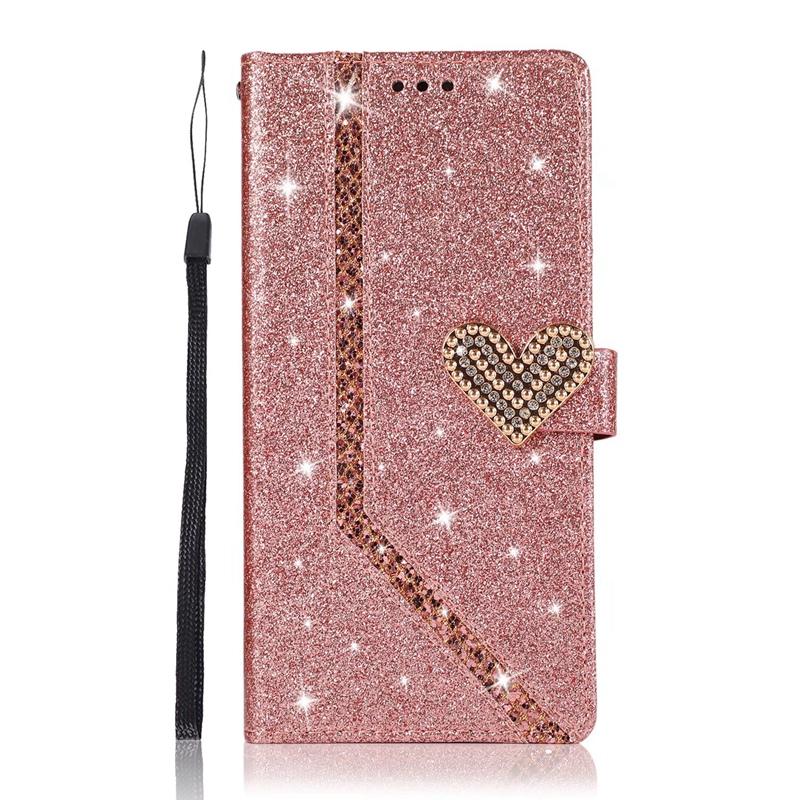 Diamond Heart Glitter Powders Wallet Case mit Kartenfächern Fotorahmen für iPhone Samsung Huawei Standhalter Flip Cases Cover Samsung S20 FE rose gold Diamond Heart Glitter Powders Wallet Case mit Kartenfächern Fotorahmen für iPhone Samsung Huawei Standhalter Flip Cases Cover Samsung S20 FE rose gold von Joom DACH