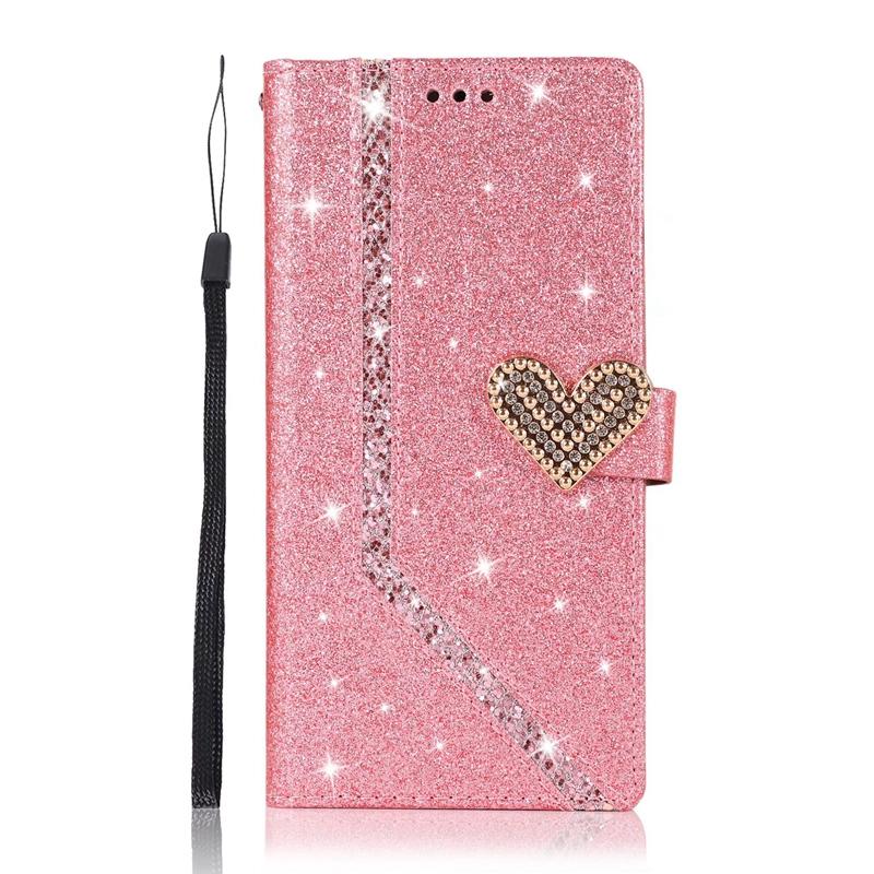 Diamond Heart Glitter Powders Wallet Case mit Kartenfächern Fotorahmen für iPhone Samsung Huawei Standhalter Flip Cases Cover iPhone 11 rosa Diamond Heart Glitter Powders Wallet Case mit Kartenfächern Fotorahmen für iPhone Samsung Huawei Standhalter Flip Cases Cover iPhone 11 rosa von Joom DACH