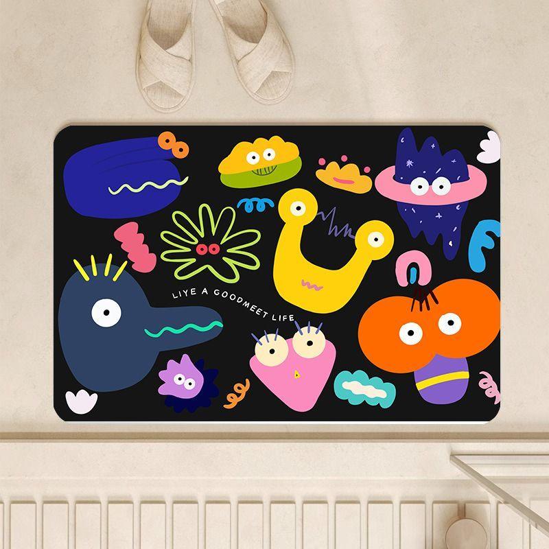 Diatomeenerde Badezimmerbodenmatte, rutschfeste Fußmatte, saugfähige schnelltrocknende Fußmatte vor der Badezimmertür, Toilettentürmatte 40X60cm 15.7X23.6in von Joom DACH